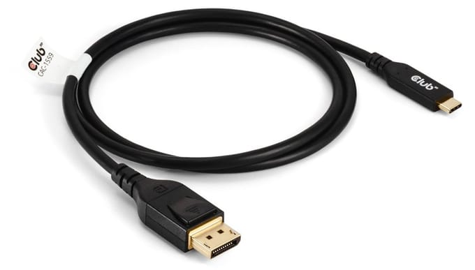 Club 3D USB TYPE-C TO DISPLAYPORT DP80 BIDIRECTIONAL VESA CERTIFIED CABLE 1M/3.28 FT - Kabel - Digital/Daten USB-kabel