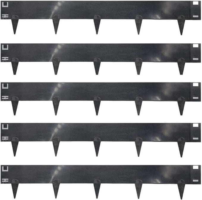 Nicoman 5M anthracite lawn edging edge, pre-rusted galvanized steel garden edging edging, easy to install flexible grass landscaping path edging strip