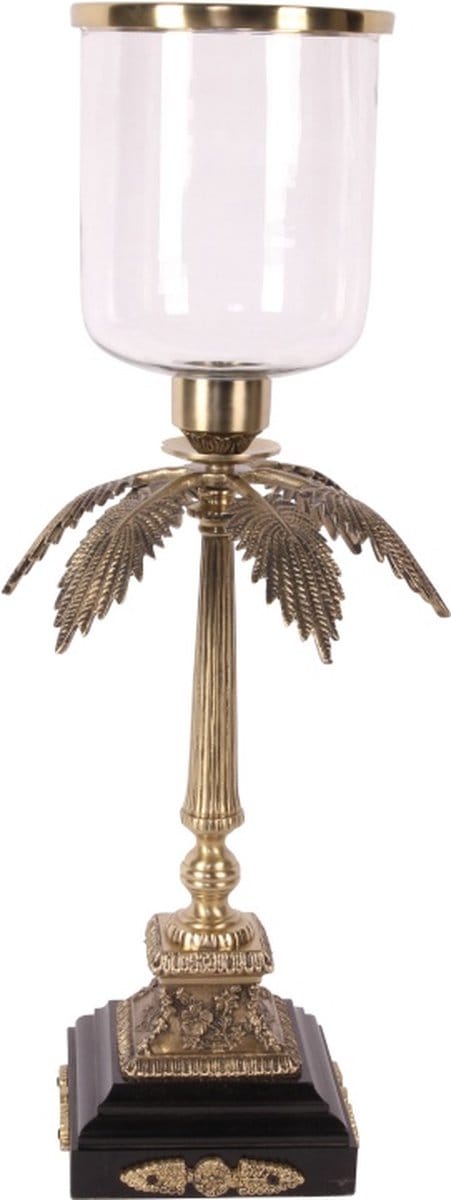 Baroque - Windlicht - Windlicht 60 cm - Goud - Koper / Glas - 60x26x26 - Brass+glass