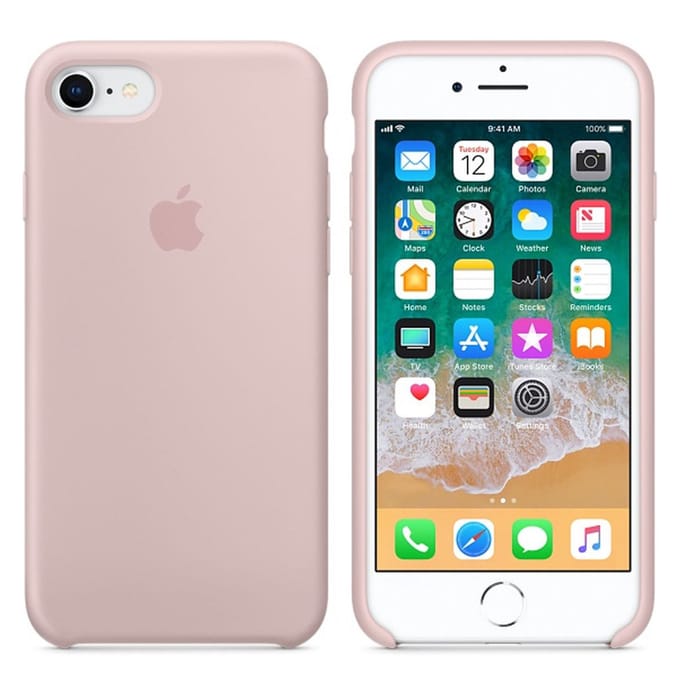Silicone Backcover voor de Apple iPhone SE (2022 / 2020) / 8 / 7 - Chalk Pink