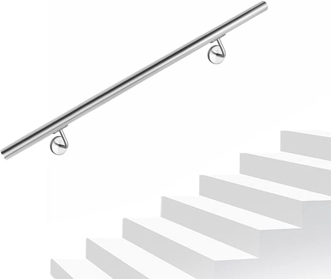 ACXIN RVS Handrail - Trapleuning - 60 cm - Wandhouder & montage set - Binnen & Buiten