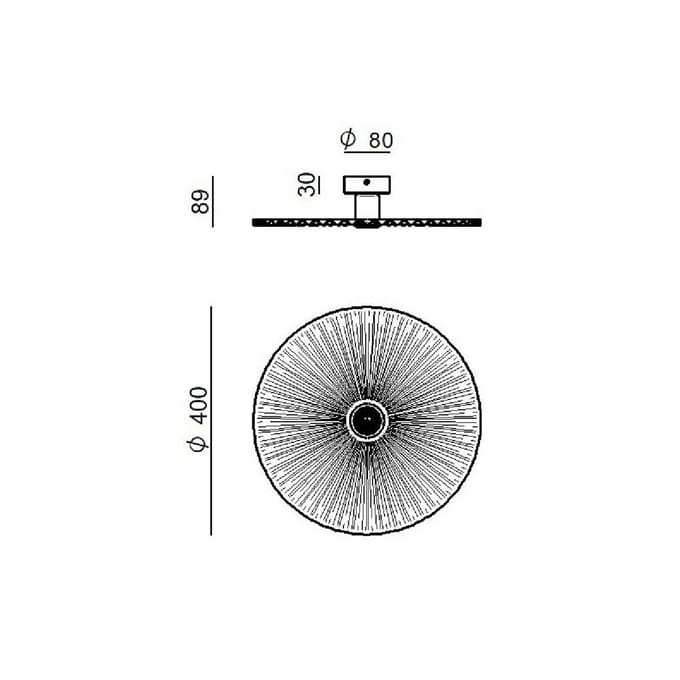Linea Light Plafondlamp Doge_S, zwart, metaal, Ø 39 cm, E27