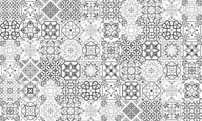 Zelfklevende spatwandsticker - GRIJZE TEGELS - 60x100cm