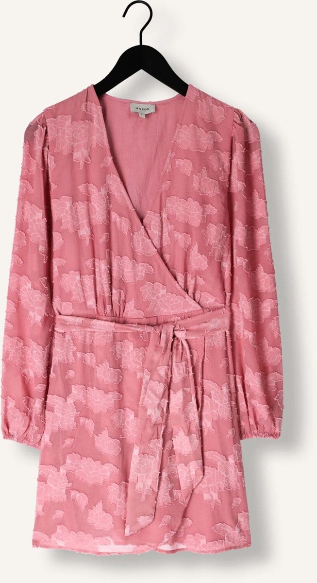 AAIKO Eloise Chiffon Flower Pes 509 Dames - Jurk - Roze - Maat XL