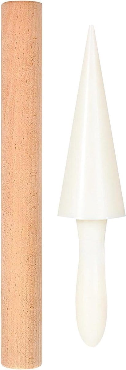 Ijswafelroller Set - Dessert Gereedschap - Zelf Wafels Maken - Ergonomisch Ontwerp - 2 Stuks - Multicolor