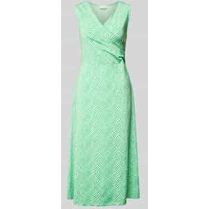 Midi-jurk met all-over motief