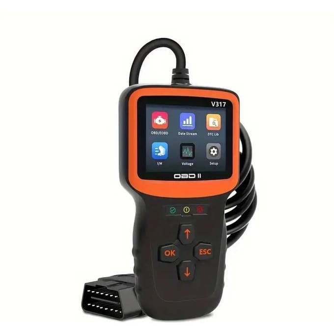 OBD2-scanner Professionele auto-motorsysteemdiagnosetool Levenslange gratis auto-DTC-opzoekcodelezer Autodiagnosetool zwart