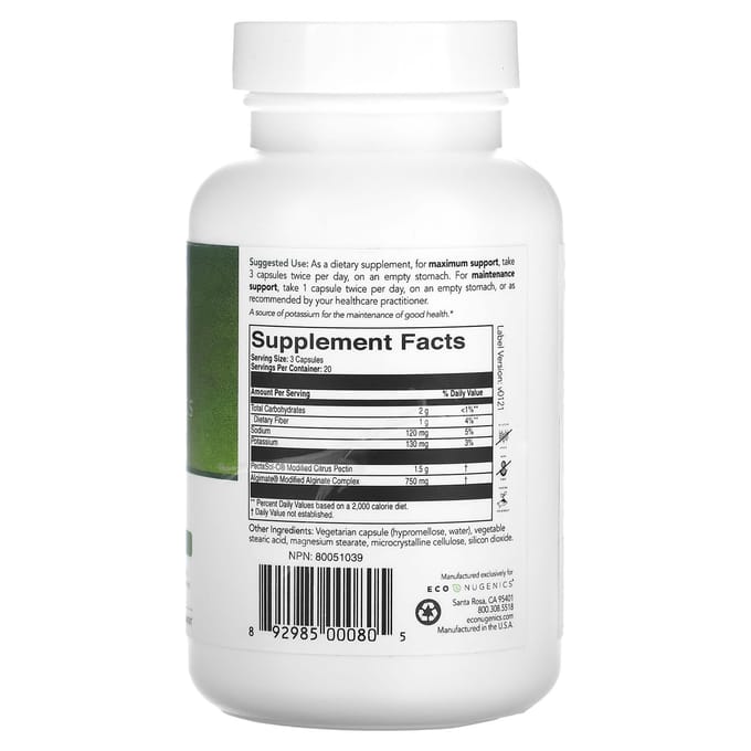 Pectaclear, Detox van zware metalen, 60 vegetarische capsules