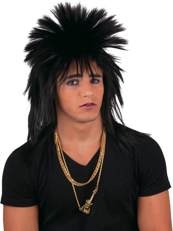 Punk pruik Jerry zwart