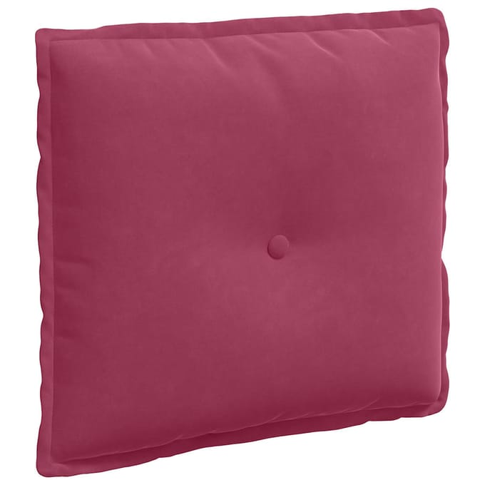 vidaXL - Rugkussen - Wijnrood - 50 - x - 45 - x - 19 - cm - Corduroy - stof
