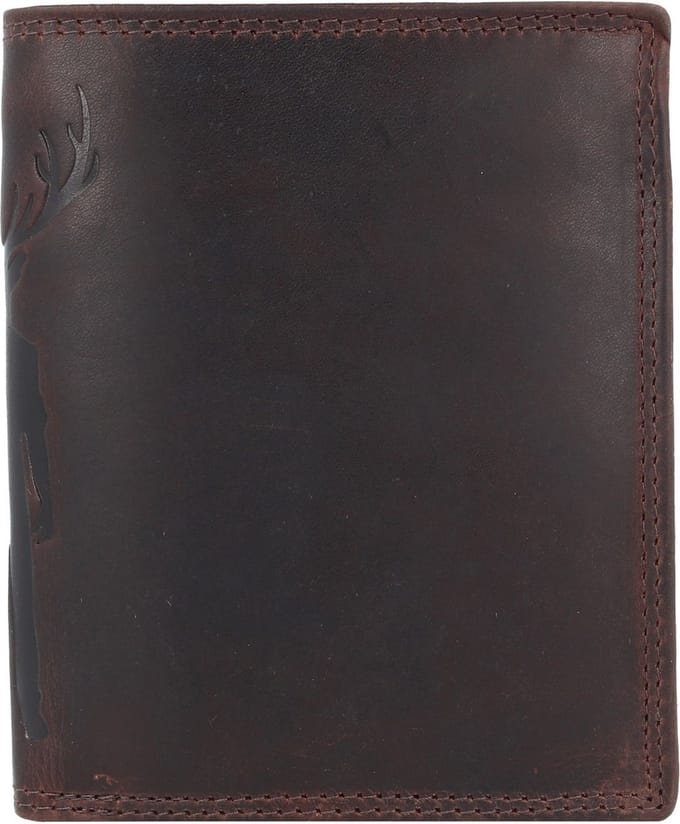 Jack Kinsky Monterey Portemonnee RFID-bescherming Leer 10.5 cm - Jongens - Staand formaat - mokka