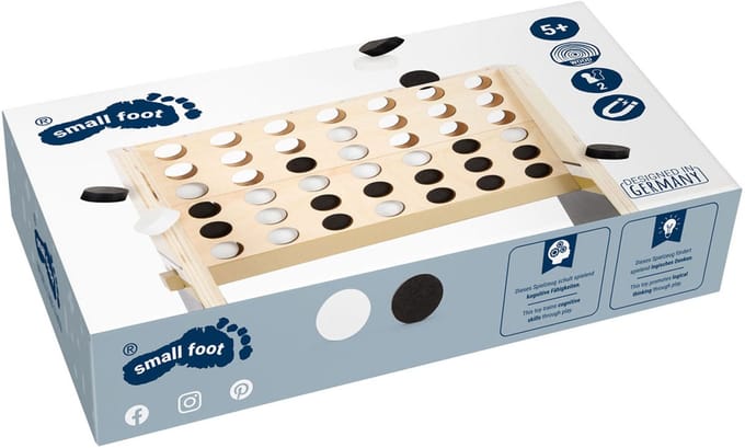 Small Foot - Vier op 1 lijn Hout Gouden Editie Spel