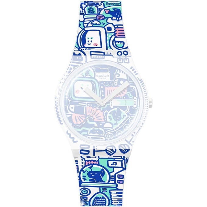 Swatch Plastic - Originals Medium (34mm) /Access/Solar/Musicall/Stop - G/SK/SL/SR/SS/SO28 ASO28Z702 B-Bot Horlogeband