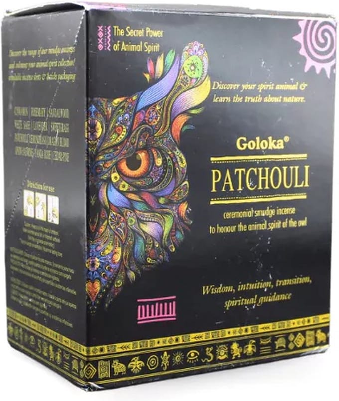 Goloka - Patchouli - Wierook - Patchouly - Harswierookstokjes - 12 doosjes