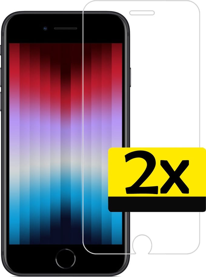 Screenprotector - Geschikt voor Apple iPhone SE (2022) - 2 Stuks - Extra Sterk - Beschermglas - Gehard Glas - Tempered Glass - Screen Protector