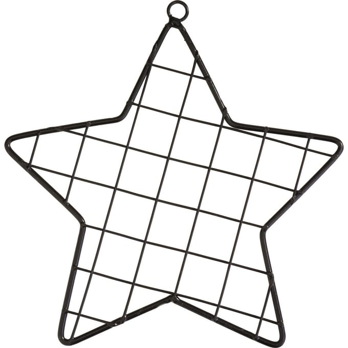 Metalen ringster "Grid" - Zwart