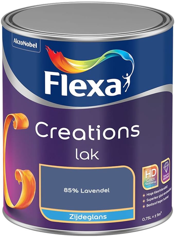 Flexa - Creations Lak Zijdeglans - 85% Lavendel - Mengverf - 750 Ml