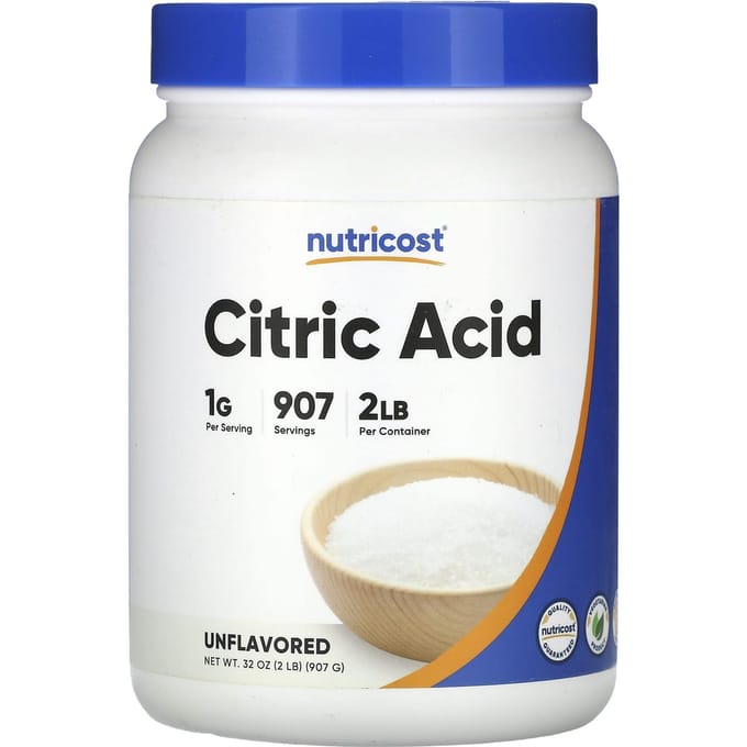 Citroenzuur, Ongeparfumeerd, 907G(32oz) white