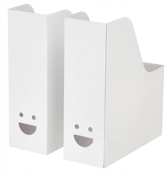 IKEA TJABBA Tijdschriftenbakken Wit - Set van 2