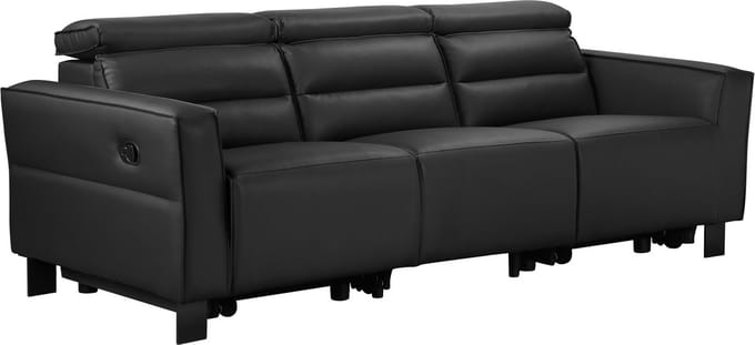 Carpari-3Zitsbank - 2 Handmatige Relax - Zwart PU