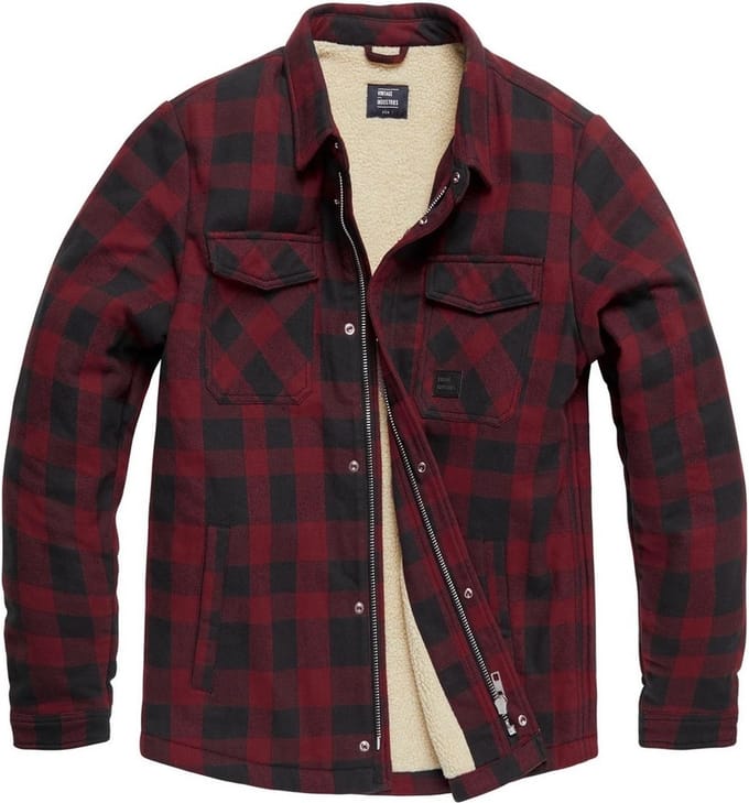 Vintage Industries Craft heavyweight sherpa shirt red M