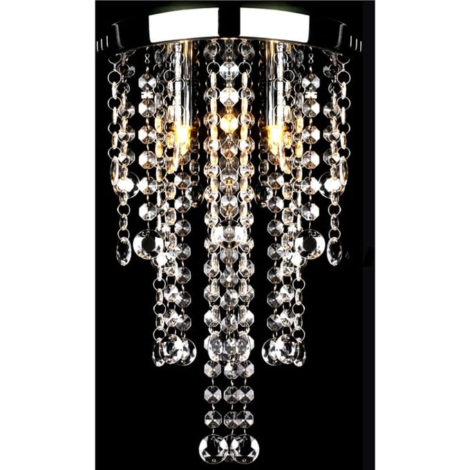 vidaXL - Plafondlamp - met - kristalkralen - metaal - wit