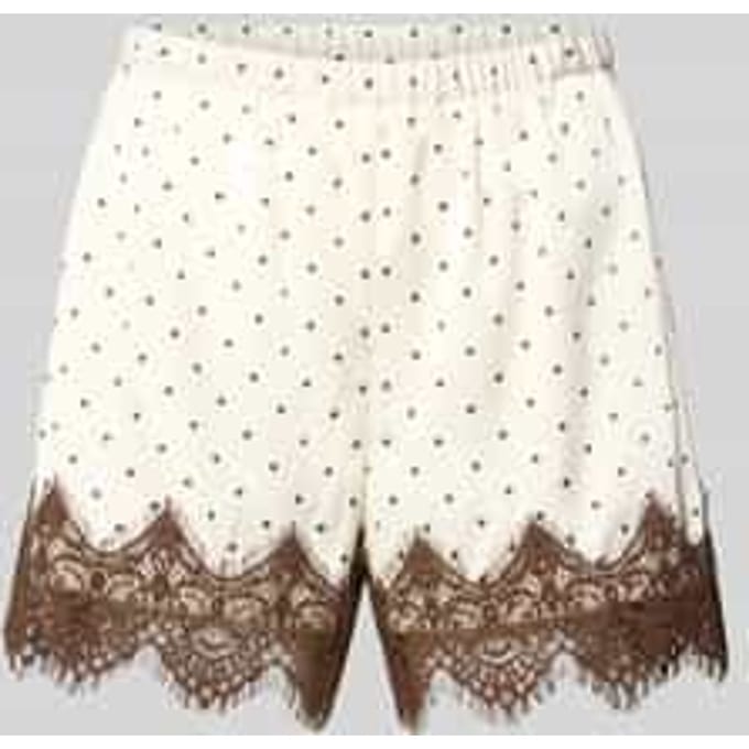 Regular fit pyjamabroek met kant
