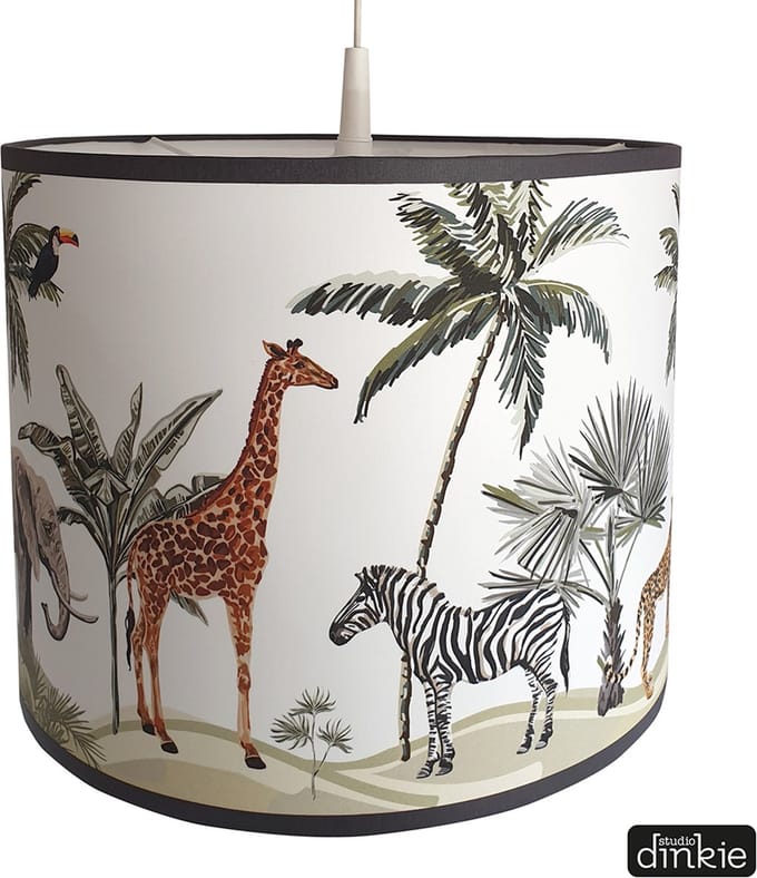 Studio Dinkie | Hanglamp | Jungle getekend | Babykamer | Kinderkamer | Lamp