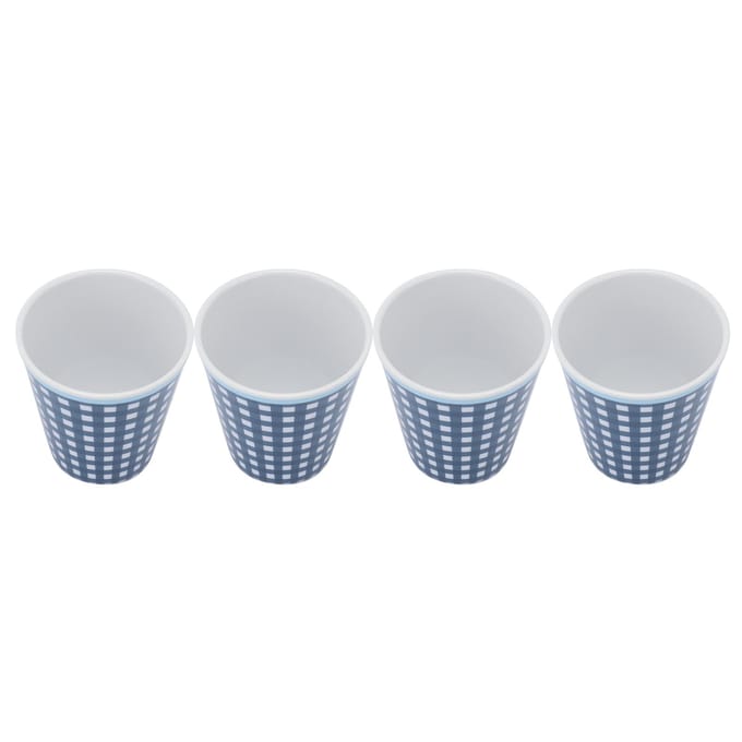 4 stuks/set Originaliteit Melamine Kop Imitatie Porselein Watermok voor Restaurant School gray