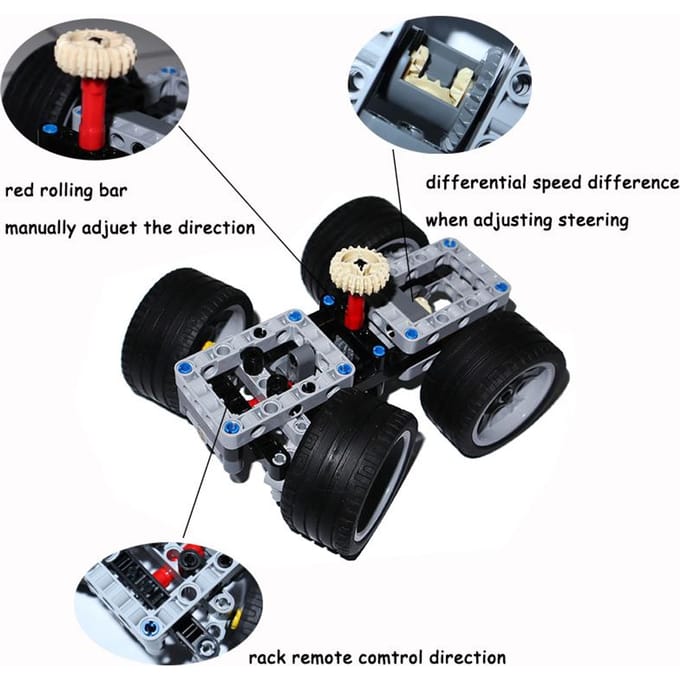 Technische Motoronderdelen Power Functions PF Modelsets Compatibel Tarin Auto Accessoires Bouwstenen MOC High-tech Bakstenen Speelgoed