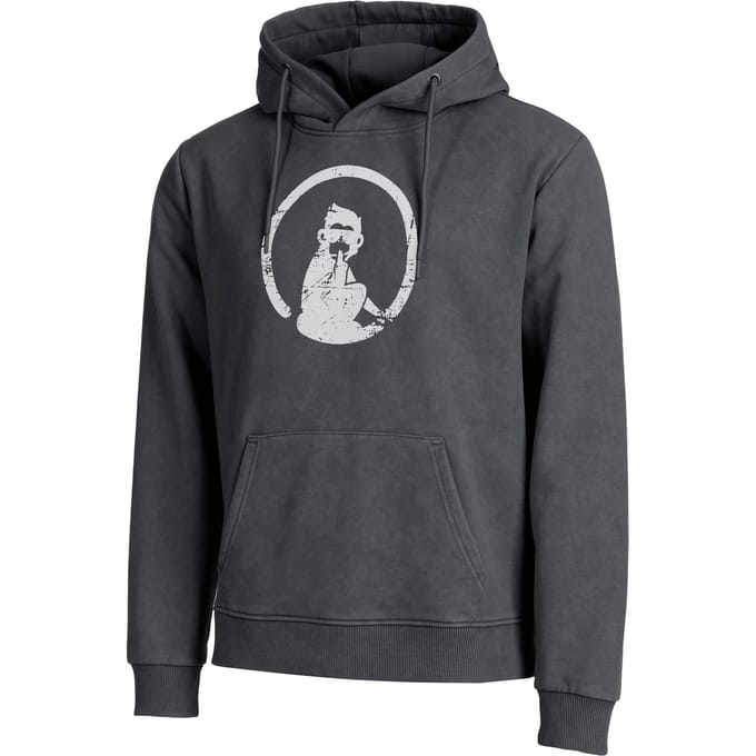 Quiet Please Endlessly Washed Out Loose Fit Sweater Met Capuchon Heren-Antraciet,Wit
