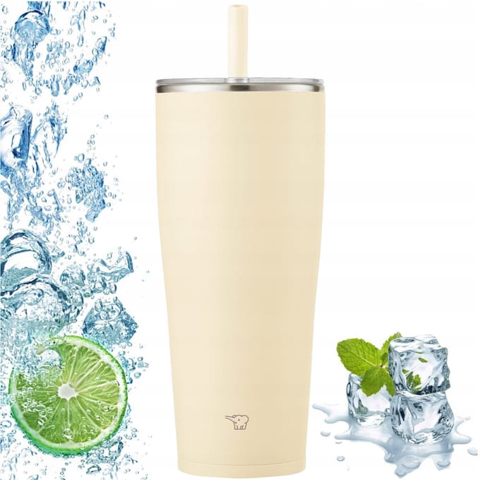Zojirushi Thermosbeker met Rietje 890ml - Zand Beige
