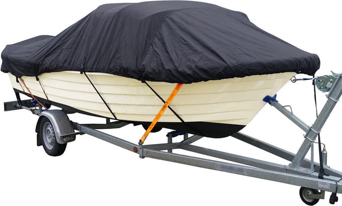 Maxxcovers® Boothoes - Bootzeil - Afdekzeil Boot - Zwart - Maat E: 575-670 x 254 cm