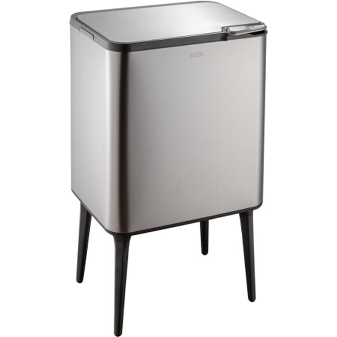 Luzzo ® kansas push/touch prullenbak 36 liter met extra aanrechtafvalbakje -