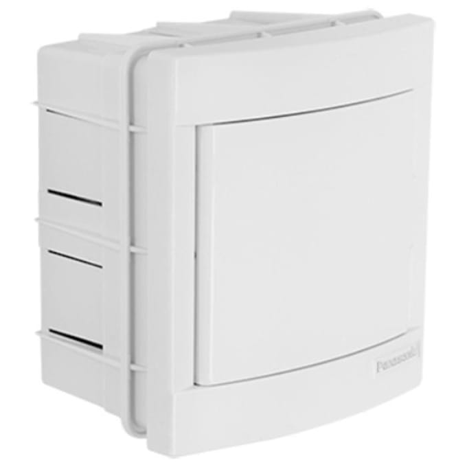 Tableau nu encastrable 4 modules Panasonic porte opaque blanc