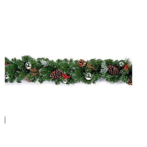 Premier Geklede kerstslinger (Zilver)