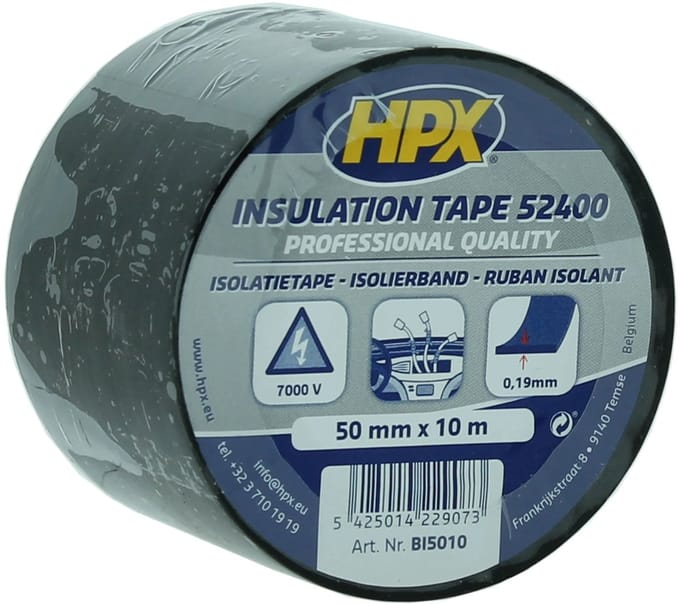 PVC isolatietape - zwart 50mm x 10m