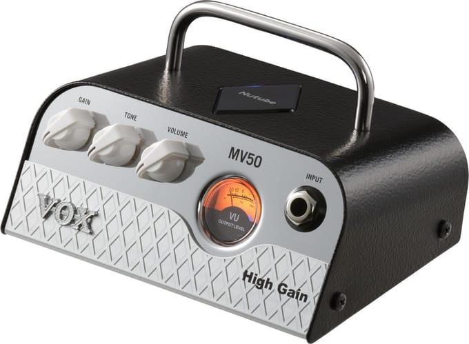 VOX MV50 High Gain Waarschijnlijk de kleinste metalversterker ter wereld.