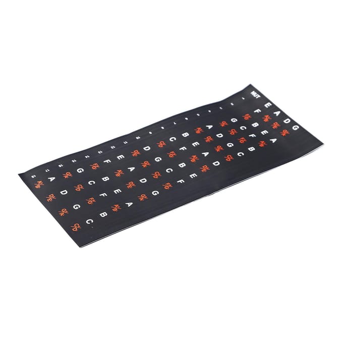 Gitaar Fretboard Sticker Bas Akkoord Fret Noot Vinger Gids Decal voor Beginner Spelen voor 4 Snarig black