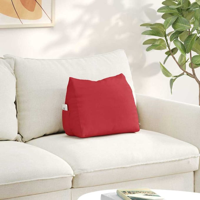 vidaXL Rugkussen Rood 45 x 20 x 35 cm Stof