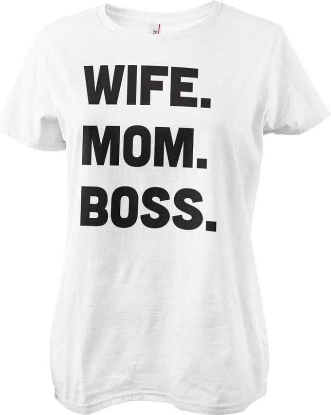 Hybris Dames-T-shirt 'Wife - Mom - Boss Girly'