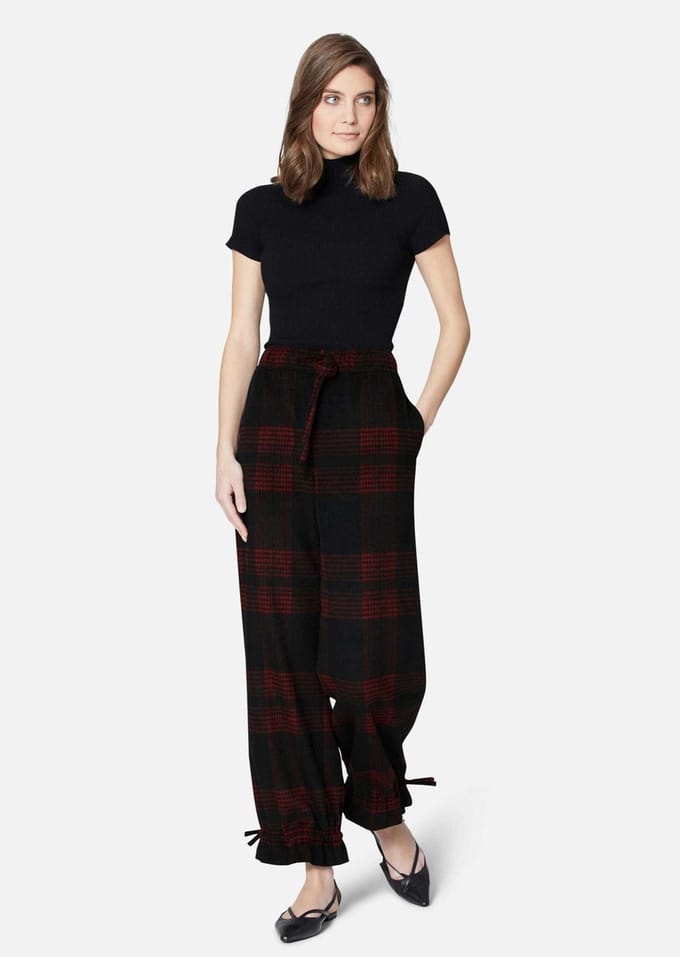 MADELEINE Broek Geruite broek