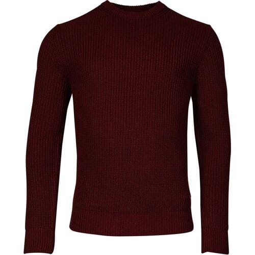 Baileys Trui Uni Structure Crew Neck Bordeaux / male
