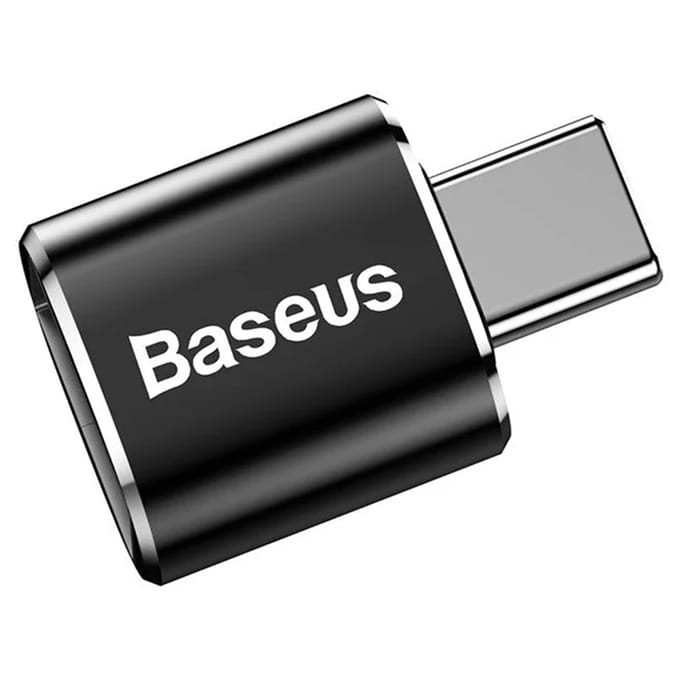Baseus - USB naar USB-C Adapter - Aluminium - 2.4A