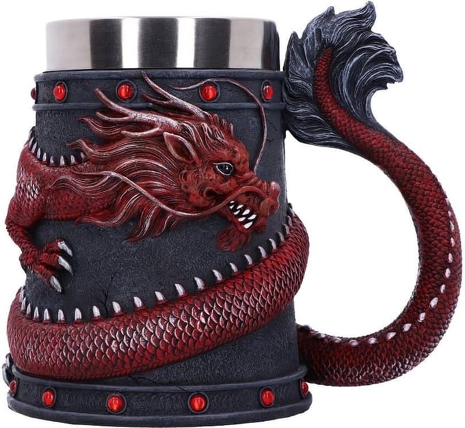 Nemesis Now - Dragon Coil Red Bierpul - Multicolours
