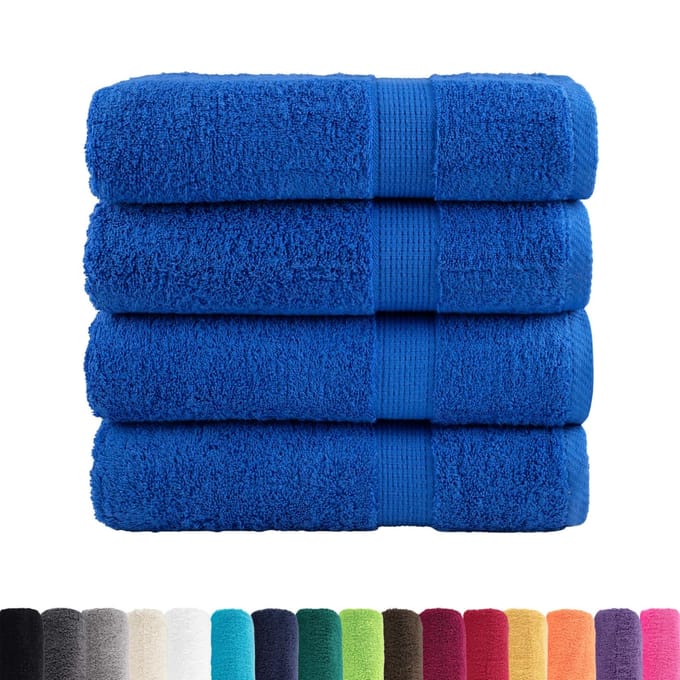 vidaXL - Badhanddoeken - SOLUND - 4 - st - 600 - g/m² - 70x140 - cm - blauw