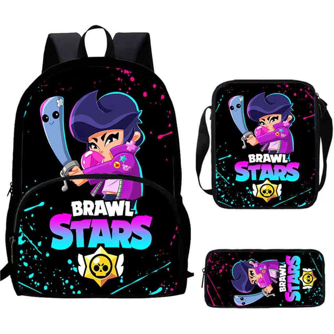 Brawl Stars Schooltas Hoge Definitie Print Multi-Functioneel Lichtgewicht Rugzak