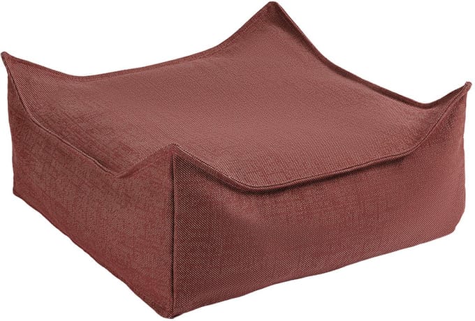 Wigiwama Outdoor Square Ottoman / Poef - 60x60x20cm - Pomegranate