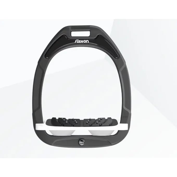 Ultra Grip Inclinatie Stirrup Antraciet/Wit/Wit Flex-On Green Composite