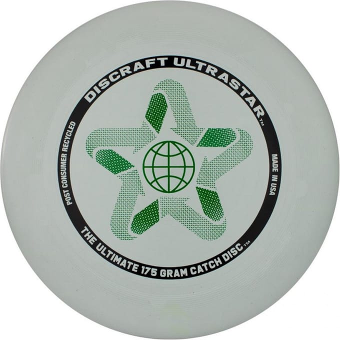Frisbee Discraft UltraStar Recycled Stone 175 gr DCUSRS Wit 27,5 cm